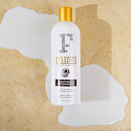 Filpo Coconut Milk Hair Conditioner - Argan Oil Conditioner With Coconut Oil And Coconut Perfume, Sulfate Free Coconut Conditioner, Curly Hair Products, Clean Hair Care Conditioner For Damaged Hair #TOP4
