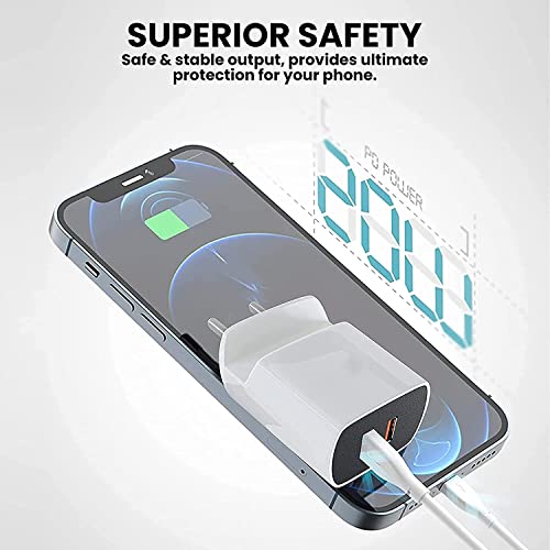 Image of Dual Port Charger for Xiaomi Redmi 13C 5G / 13 C Charger Original Adapter Like Android Mobile Fast USB Wall Charger with 1 Meter USB Type C Charging Data Cable (3.4 Amp, TS3, White)