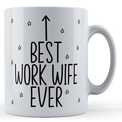 Father Fox Taza de regalo divertida para colegas con texto en inglés "Best Work Wife Ever"