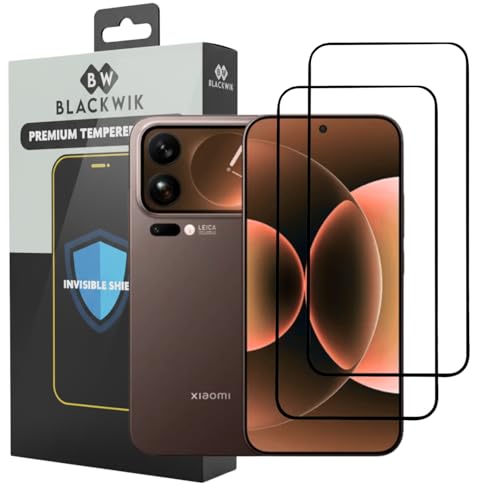 Image of Blackwik Tempered Glass Screen Protector for Xiaomi 17 Pro Max with Edge-To-Edge Protector Coverage | Easy Installation Kit (Black) (Pack Of 2)