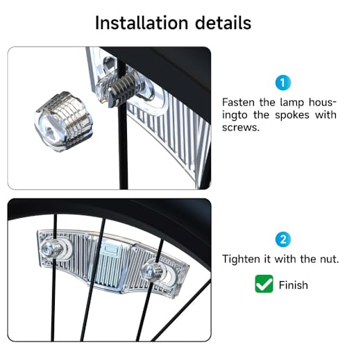 Rechargeable LED Bike Wheel Lights,2 Pack,Waterproof Easy