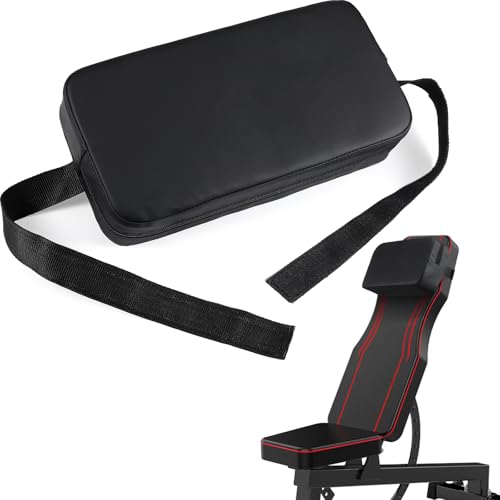Simgoing Weight Lifting Pad Bench Chest Press Back Pad for Free Weight Bench Exercises and Chest Press Support Non Slip PVC Leather Foam Support for Home Gym Strength Training(13.8x7.1x3.3 Inch)