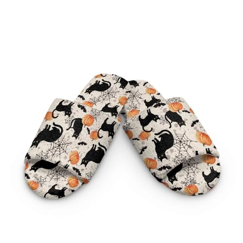 Mumeson Women's Slippers Open Toe Slip On House Slippers Flannel Arch Support Winter Flip Flops2