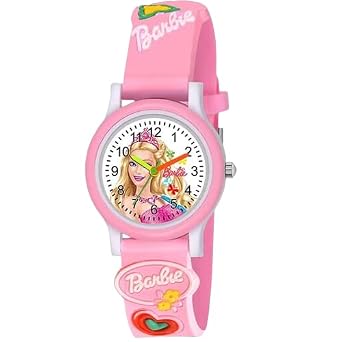 DEVIL Kids Analog Led Glowing Light Digital Barbie Watch for Girls Kids Pink Random Design Pack of 1