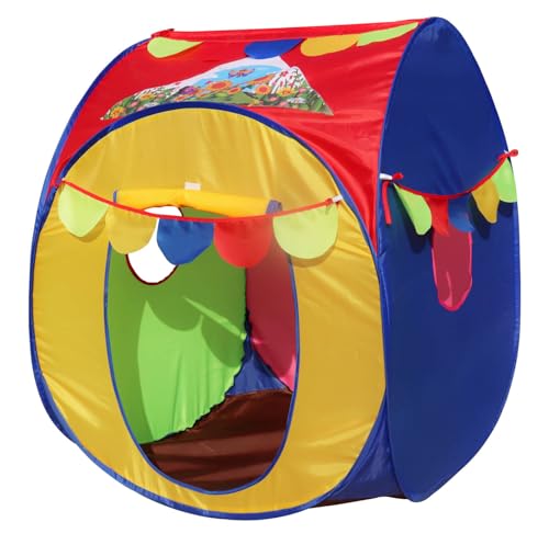 Image of Homecute Pop Up Foldable Hut Type Kids Toys Baby Tent House, Tent House for Girls & Boys, Play Tent House Suitable for 1 Year to 6 Years (Small Size Multicolour)