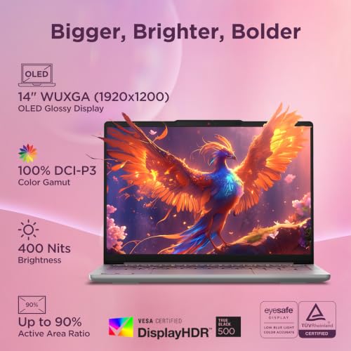 Image of Lenovo IdeaPad Slim 5 AMD Ryzen AI 7 445 (16GB RAM /512GB SSD /16 (40.6cm) /WUXGA OLED /Copilot+ PC /Windows 11 /MSO 365 Basic+Office 2024 /1Yr ADP Free /Grey /1.4Kg), 83S2005SIN AI Laptop