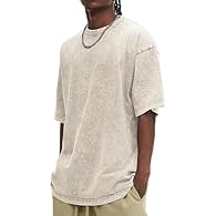 Oversized T Shirts for Men: The premium fabric of casual men t shirts is 100% pure cotton.Designed for lasting comfort and effortless style,this oversized t shirt features dropped shoulders and short sleeves,along with ribbing at the neck to keep you...