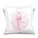 HMZXZ Funda de almohada decorativa de 50,8 x 50,8 cm, color rosa bailarina bailarina bailando fundas de cojín para sofá, dormitorio, hogar, sala de estar