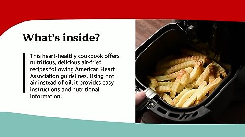 This is a picture of a product for sale called The Healthy Air Fryer Cookbook: Truly Healthy Fried Food Recipes with Low Salt,  Low Fat,  and Zero Guilt