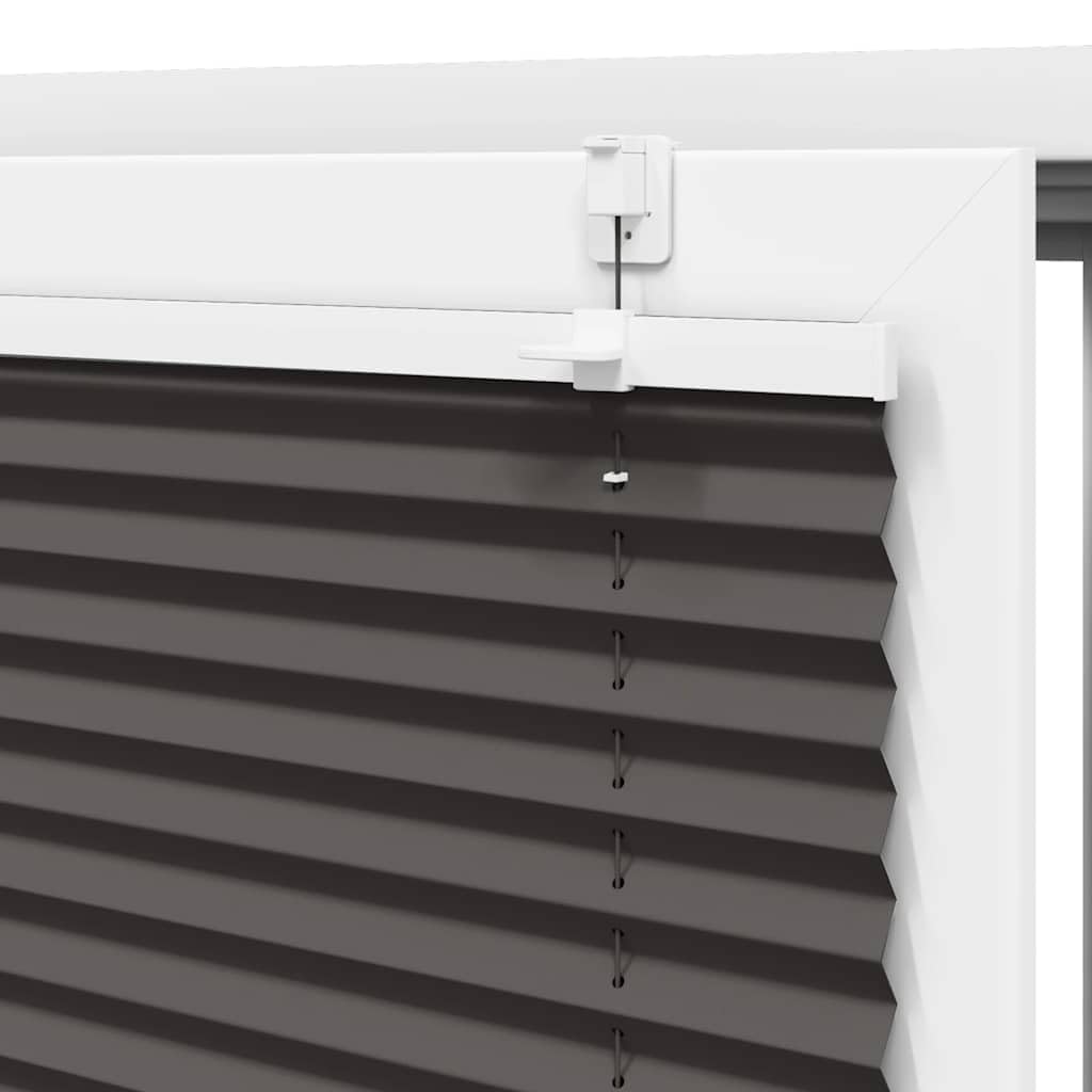 Store plissé Noir 120x200 cm Sichtschutz Fensterrollo Ohne Bohren Klemmfix Polyester blickdicht Verdunkelung für Wohnzimmer Schlafzimmer Küche 119,4cm Stoffbreite