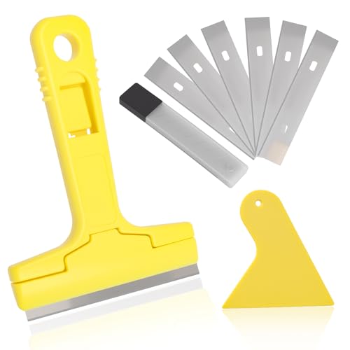 Schaber Set mit 10 Klingen,Schaber + Mini-Spachtel...