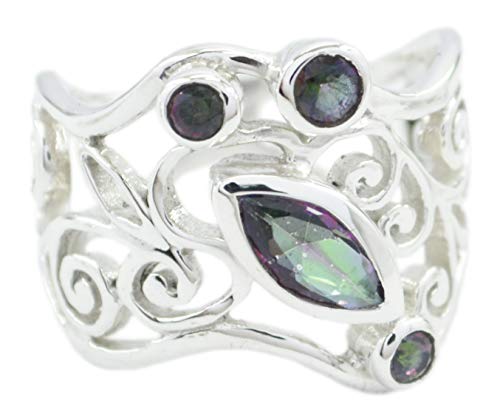 Argent sterling 925 bague grande pierre précieuse authentique RIYO contre ternissement