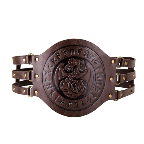 Cache-taille médiéval en relief et large ceinture de chevalier en similicuir