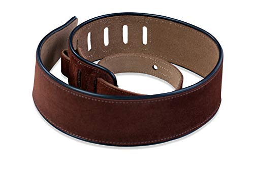 Levy's Leathers Mss3-Brn Signature Series Hand-Brushed Suede Guitar Strap, Brown #TOP3