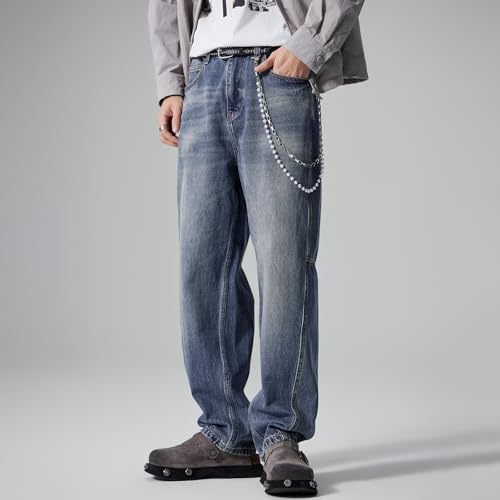 Custom Plus Size Men's Loose Trouser Wide Leg Baggy Jeans2