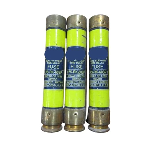 Fusible temporisé 60A 600V à double élément basse pointe pour protection électrique, lot de 3