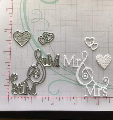 1 Pcs New Metal Wedding Mr & Mrs Words Cutting Dies,DIY Scrapbooking Artist Metal Cutting Dies Stencils Embossing Craft Dies for Cards Album Book Scrapbooking DIY Decoration