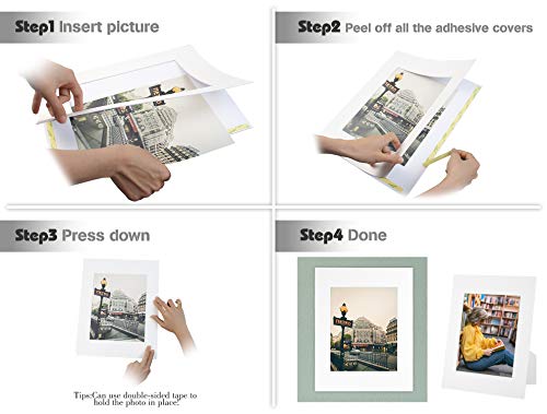 Golden State Art Cardboard Paper Picture Frame For 8X10 Photo, 3/16 Inches Thickness, Includes 10 Clear Bags (White, 10 Pack) #TOP4