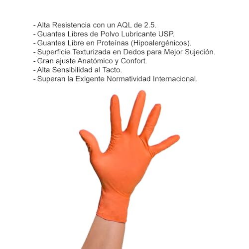 Guantes de nitrilo amarillo 3 Imagen adicional