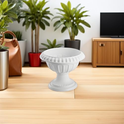 Pot de fleurs romain plastique 25 cm jardinières extérieur légères et solides
