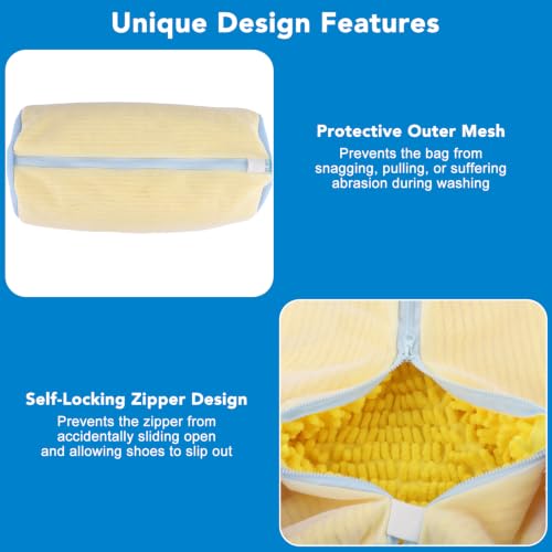 Dntorx 2 PCS Shoe Washing Machine Bags for Washer and Dryer with Outer Mesh - image 5