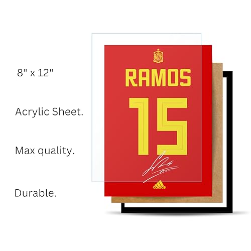 Image of POSTERNET Football Jersey Frame Wall Art | Inspired Red No.15 Football Poster with Black Frame | Sports Room Decor for Bedroom, Living Room, Office | Premium Printed Wall Hanging Frame 8.3 x 11.7 Inch