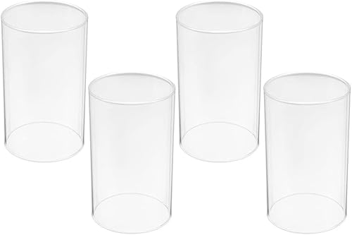 VOSAREA 4 portavelas de cristal con extremo abierto cubierta de vela de cilindro sin fondo para festivales de bodas 39 x 28in