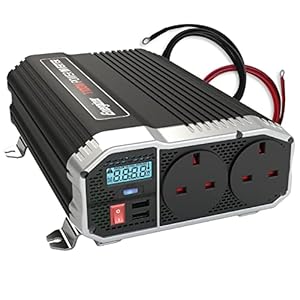 Energizer 1100 Watts Power Inverter 12V to 230V / 240V, Modified Sine Wave Car Inverter, Dual 230 Volts/ 240 Volts, UK/British AC Outlets, DC to AC Converter with Installation Kit – SGS CE Approved