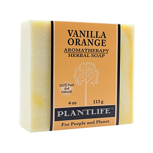Plantlife Handmade Vegan Soap Bar with Natural Ingredients and Premium Essential Oils - Vanilla Orange - 4 oz