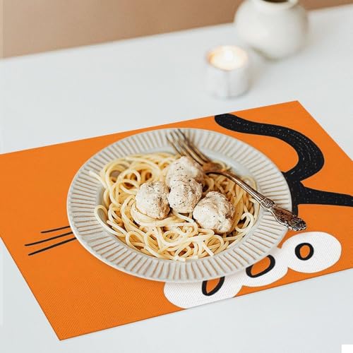 Sets de table antidérapants et lavables motif chat noir - 8
