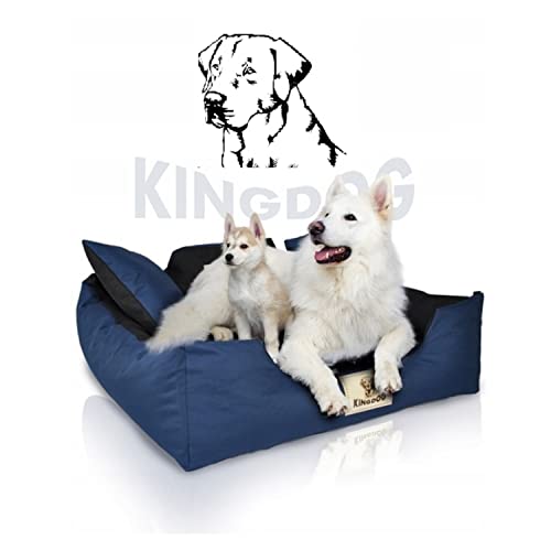 Kingdog Hundebett 75x65 cm personalisiert wasserdicht schwarz