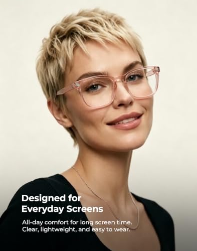 Image of TIJN Blue Light Blocking Glasses for Women Men Square Frame Nerd Eyeglasses Anti Blue Ray Computer Screen Glasses
