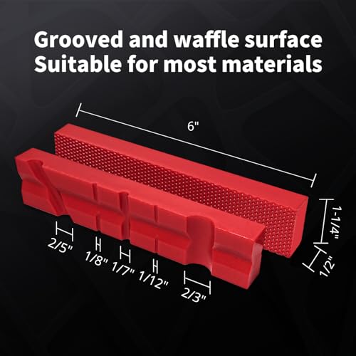 S&F STEAD & FAST 6" Soft Jaws for Bench Vise, 2-Pair Vise Jaw Pads, Strongly Magnetic Vice Pads for Clamping Woodworking Metal Plastic…