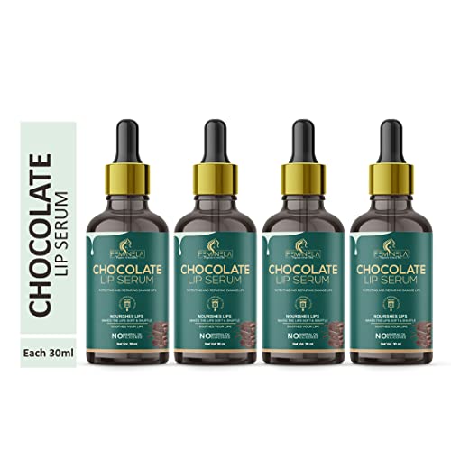 Image of Feminela Dry Lip Serum Oil Chocolate Flavour Lip Shine, Glossy Soft With Moisturizer (Pack Of 4 Bottle 120 ml)