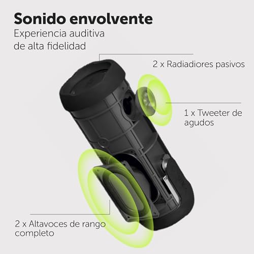 Miniatura 3 de Vieta Pro Altavoz Bluetooth Potente 20w. Portátil Ipx7 Impermeable Con Usb Player, Aux, Tws. Speaker Altavoz Compacto Con Batería 11h Y Bluetooth 5.3 Y Sonido Bass Estéreo Moon2