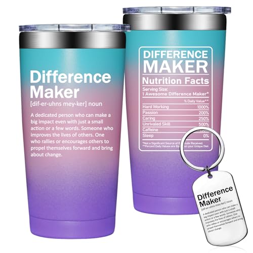 Grifarny Difference Maker Definition Tumbler Mug - Christmas Thank You Gifts for Women - Appreciation, Inspirational Gifts for Boss Lady, Employee, Teachers, Assistant Principal, Coworkers