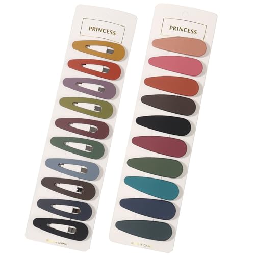 Image of B.PHNE 20Pcs Women Hair Clips, Matte Snap Hair Clip Barrettes for Girls women,Cute Solid Candy Color Hair Accessories Hair Pins (SnapClip20C)