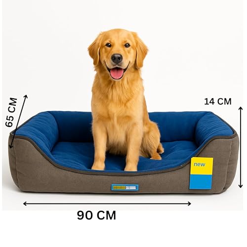 Image of Premium Orthopedic Dog Bed - Medium Size, Washable Cover & Anti-Skid Base - Plush Pet Sofa for Dogs & Cats