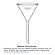 Labasics Borosilikatglas Trichter, 2er-Pack Schwere Glaswand Trichter Glass Funnel Kurzer Stiel 75 mm Durchmesser, 75 mm Stiellänge