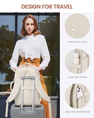 Image of LOVEVOOK 50L Large Travel Backpack for Women Flight Approved, Carry on Backpack for Airplanes, Personal Item Travel Bag, Waterproof 18 Inch Laptop Backpack, Business Weekender Overnight Daypack, 4Pcs