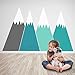 Wandtattoos,Bilder,Wandaufkleber,Personalisierte Berge Kinderzimmer Wandaufkleber Aufkleber, Wald Kopfteil Babyzimmer Abnehmbares Selbstklebendes Dekor, Schöne Kunst Wandbilder_177X110Cm