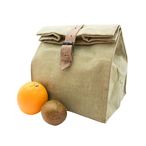 Waterproof Waxed Canvas All Purpose Lunch Bag Handmade by Hide & Drink