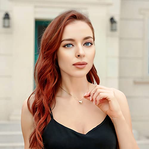 Zhia Simple And Cute 18K Gold Plated Heart Pendant Necklace For Women Dainty Choker Necklaces With Adjustable Chain Elegant Gold Jewelry Necklaces For Women #TOP6