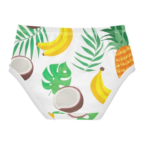 Fun Print Toddler Underwear Floral 2t Cotton Girl Panties Cute Tropical Fruit Bananas Briefs Girls Undies2