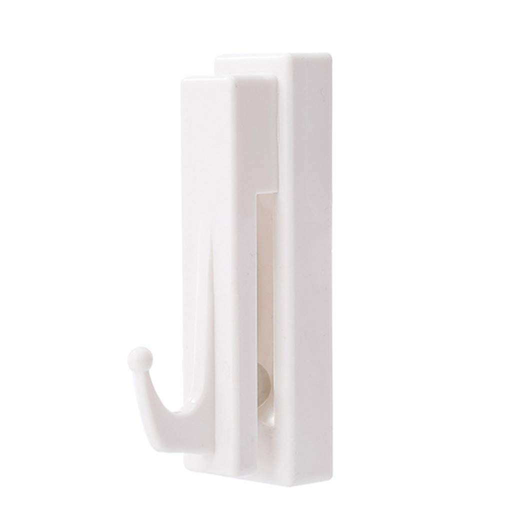 TOPSELD Wall Hook Seamless Reusable Scratch Wall Hook for Cooking Bathroom Ceiling (White)