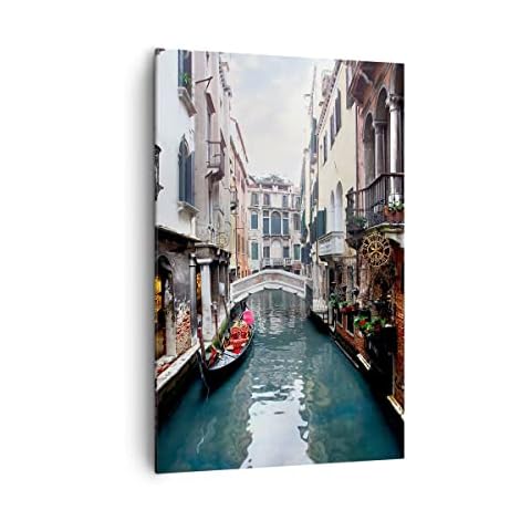 Cuadros sobre lienzo Vertical Ciudad Venecia Arquitectura Góndola 80x120cm Cover