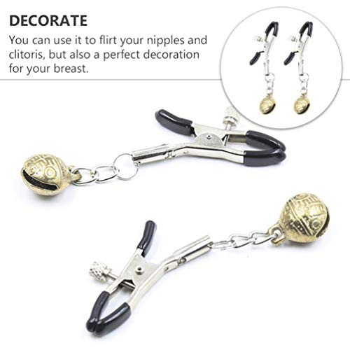 1 par de grampos de mamilo para mamilo da ExCEART sem piercing para mamilo, joias de corpo sintético