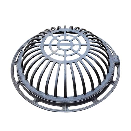 Griglia di drenaggio in ferro duttile, 71,1 cm, a cupola, per esterni, giardino, cortile, prato, soluzione di gestione delle acque piovane, sistema di drenaggio da 70 cm