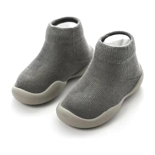Simple Baby Toddler Sneakers Non-Slip Walking Shoes for Kids Boys and Girls. Stylish Indoor Outdoor Cotton Easy Pull-On Outerwear Shoes Socks