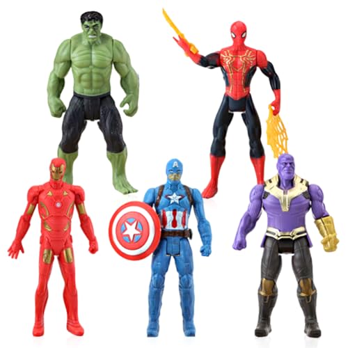 MIFKLMV Décoration de Gâteau Cartoon Figurine, 5 Pièces Mini Figurine pour Gateau, Topper de Gateau Anime, Deco Cupcakes Anime, Action Figurine Décoration Gâteau Anniversaire pour Enfants